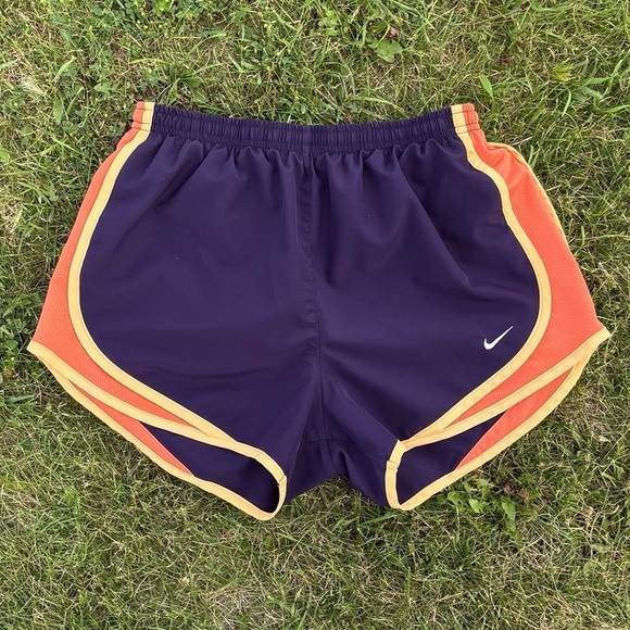 Nike Pants - Nike Dri-Fit Athletic Shorts Womens Small Lined Purple Orange Tempo Running Logo